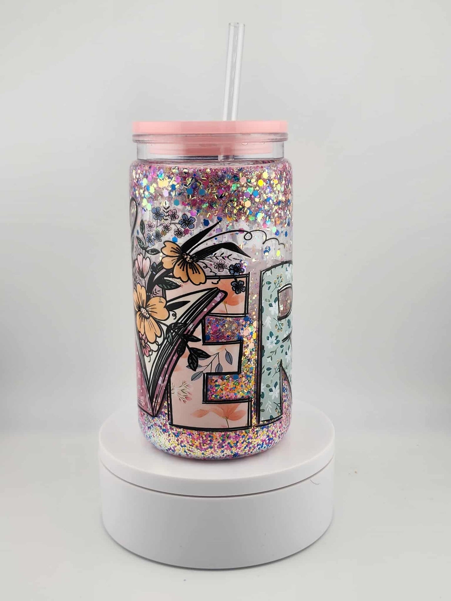 Book Lover 16 oz Acrylic Snowglobe Tumbler